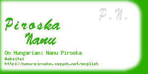 piroska nanu business card